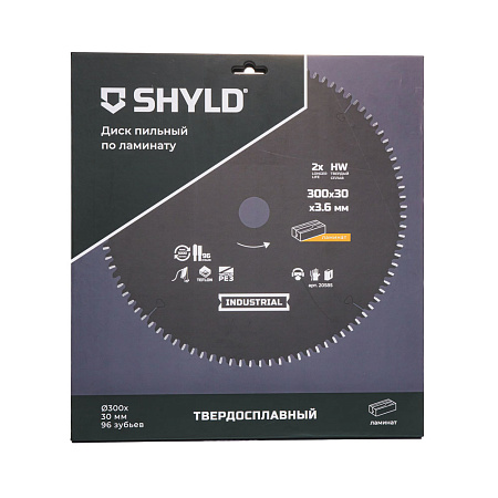 Диск пильный по ламинату SHYLD твердосплавный 300х30 мм, 96 зубьев(20585)
